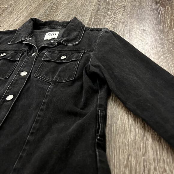 Black Denim Mini Dress - Picture 13 of 16